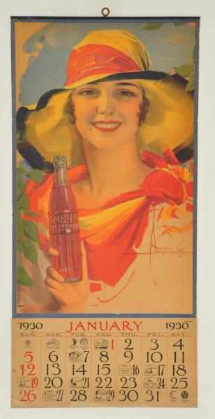 Appraisal: Nehi Beverages Rolf Armstrong Calendar Description Full pad original metal