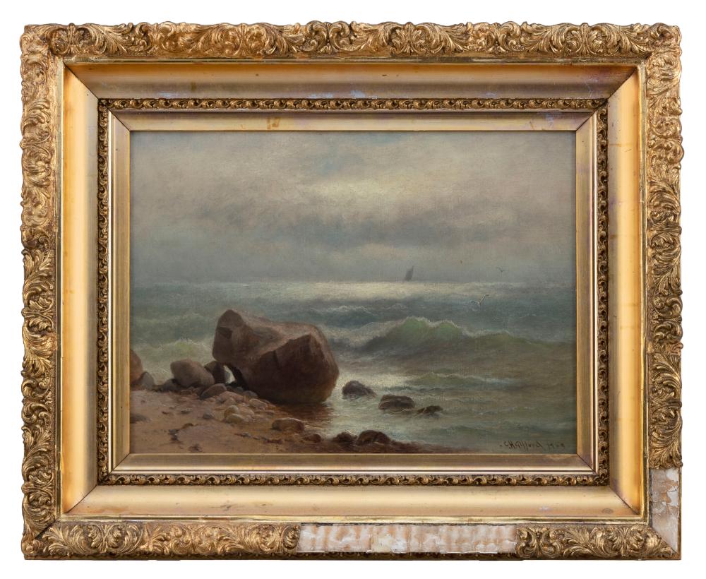 Appraisal: CHARLES HENRY GIFFORD MASSACHUSETTS - SURF ROLLING IN TO A