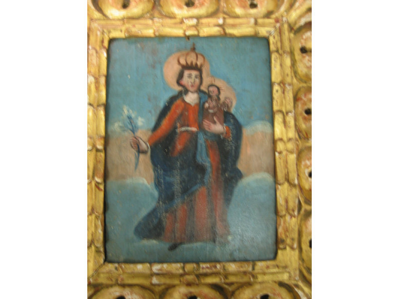 Appraisal: LATIN AMERICAN SCHOOL TH- TH CENTURY Religious painting depicting a