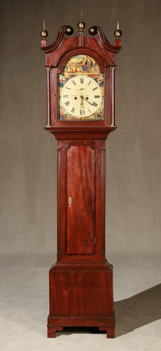 Appraisal: George III Style Mahogany Tall Case Clock Last Half th