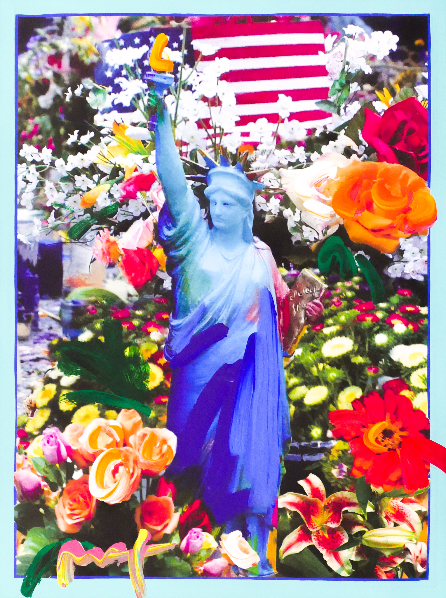 Appraisal: Peter Max b New York ''Land of the Free Home