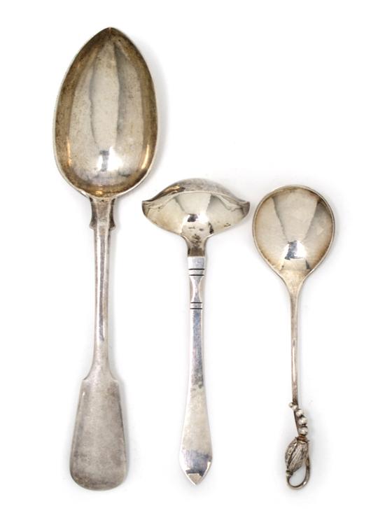 Appraisal: A Russian Silver Spoon Length of first inches