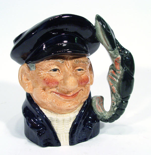 Appraisal: Large hand painted Royal Doulton character jug lobster man D