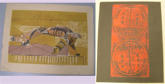 Appraisal: Graham Sutherland - lithograph signed LL and LR dated ''