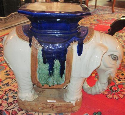 Appraisal: Chinese porcelain garden seatIn the form of an elephant