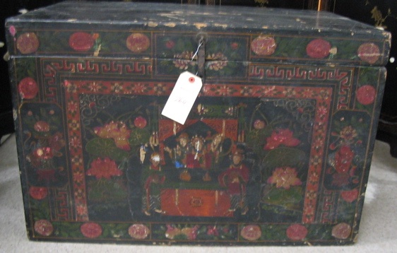 Appraisal: LIFT-TOP PINE CHEST Chinese th century of rectangular form with