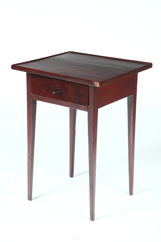 Appraisal: ONE-DRAWER STAND American possibly Shaker early th century cherry with