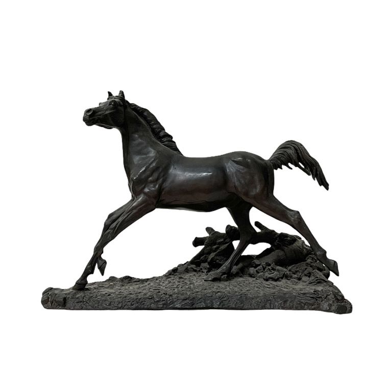 Appraisal: Bronze Horse Figure Bronze Figure Of A Galloping Horse Signed