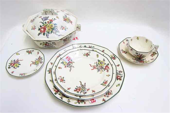 Appraisal: ROYAL DOULTON CHINA SET pieces in the ''Old Leeds Sprays''