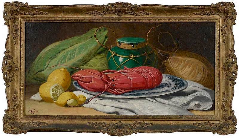 Appraisal: Charles Thomas Bale British active - Still Life with Lobster