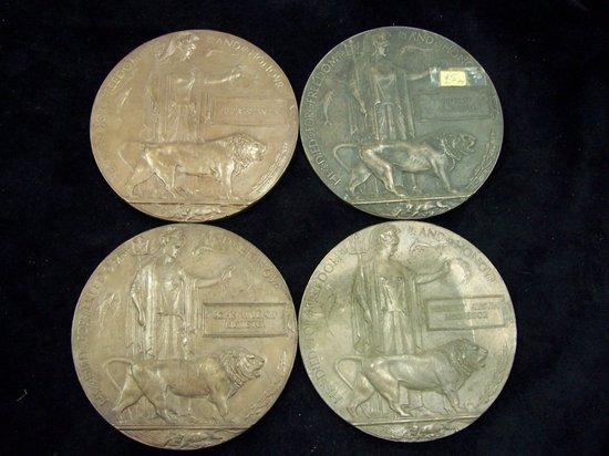 Appraisal: WWI death plaques for Charles Smith Herbert Austin McGregor William