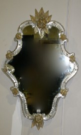 Appraisal: A Venetian glass framed mirror cm high