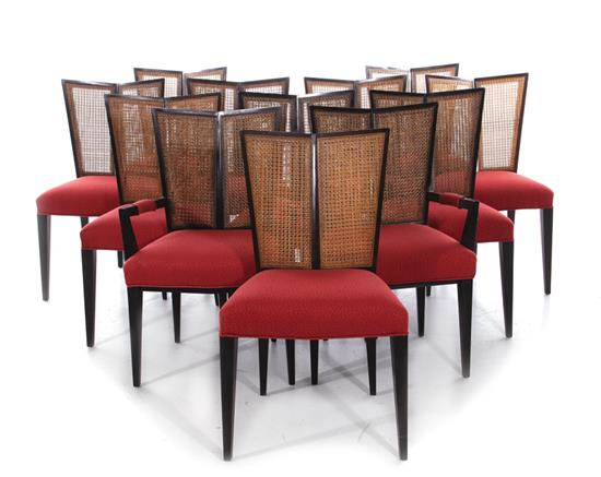 Appraisal: Mid-Century Modern dining chairs set of twelve ten side and