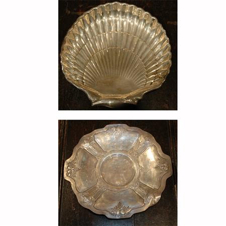 Appraisal: Gorham Sterling Silver Shell-Form Dish Together with a Reed Barton