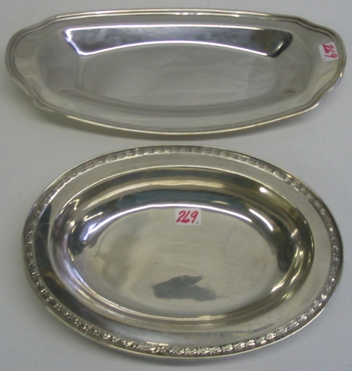 Appraisal: TWO STERLING SILVER SERVING PIECES a relish tray by R