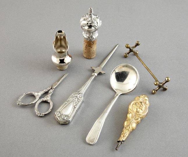 Appraisal: Seven-Piece Group of Sterling and Plated Silver comprised of a