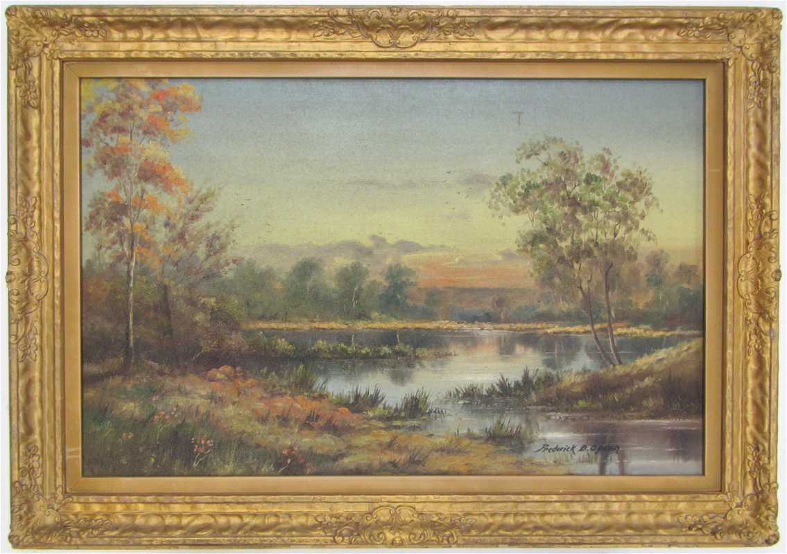 Appraisal: FREDERICK D OGDEN OIL ON CANVAS Illinois Wisconsin - Landscape