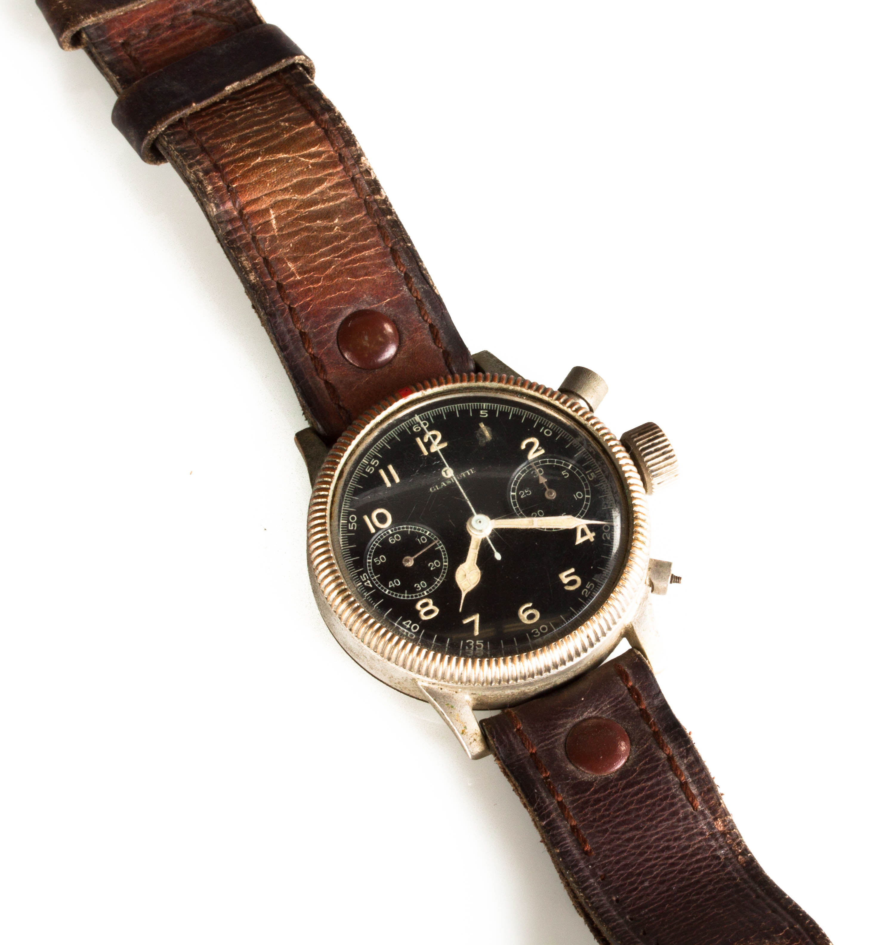 Appraisal: Glashutte WWII German Air Force Pilot's Watch Back numbered