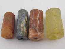 Appraisal: Four hardstone cylinder seals probably ancient each approx cm long