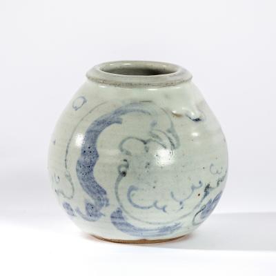 Appraisal: A blue and white globular studio pottery vase cm high