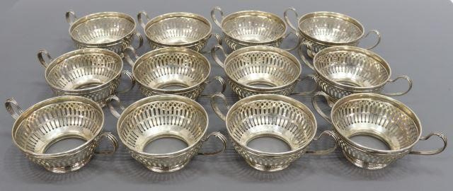 Appraisal: lot of American sterling silver bullion cup holders R Wallace