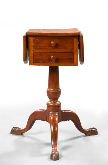 Appraisal: American Chippendale Mahogany Tripodal Work Table fourth quarter th century