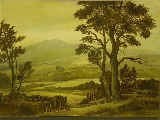 Appraisal: Keith Burtonshaw three watercolours of Yorkshire Derbyshire Dales Wharfedale river