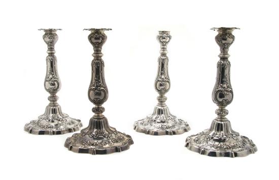 Appraisal: A Set of Four American Sterling Silver Candlesticks Gorham Height