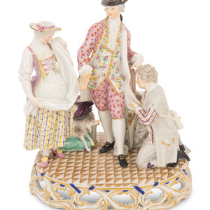 Appraisal: A Meissen Porcelain Figural Group of Annette et L bin