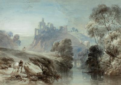 Appraisal: James Duffield Harding - Romantic River Landscape signed with initials