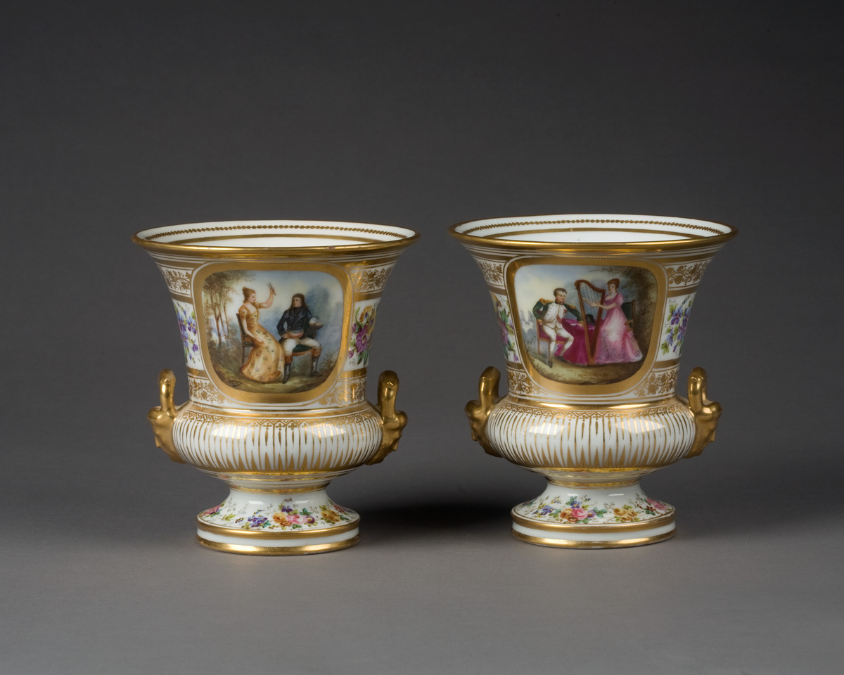 Appraisal: PAIR OF SEVRES PORCELAIN VASES SIGNED R CARL CIRCA -