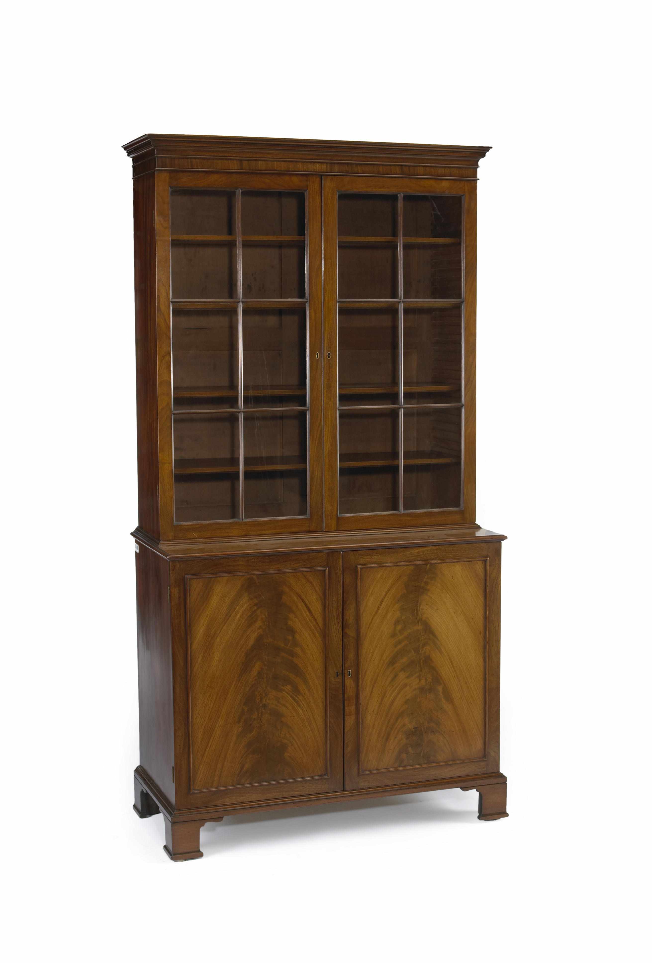 Appraisal: A George III mahogany bookcase fourth quarter th century The