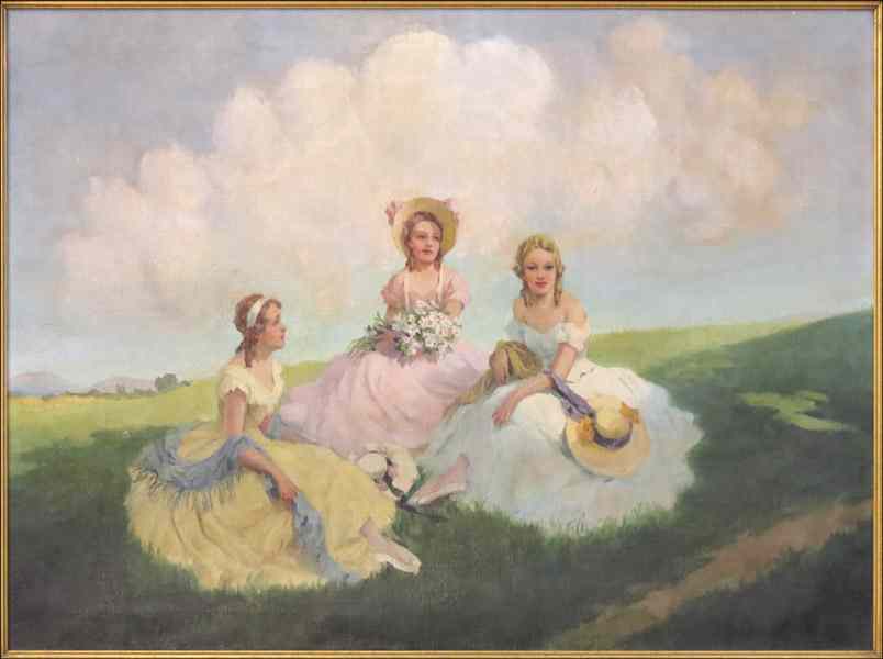 Appraisal: B BRETTSCHNEIDER CONTEMPORARY SONG OF SPRING Oil on canvas unsigned