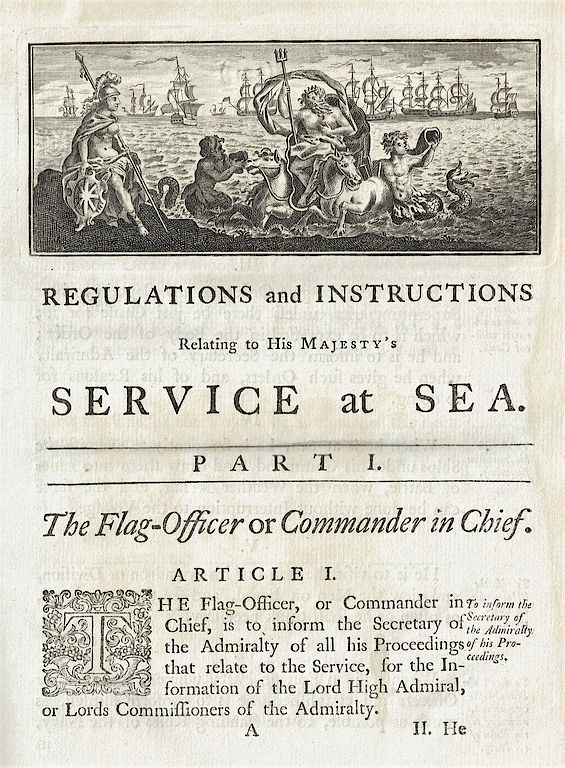 Appraisal: REGULATIONS AND INSTRUCTIONS THE BASIS FOR AMERICA S FIRST NAVAL