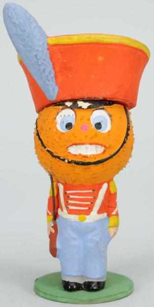 Appraisal: Halloween Pumpkin Head Soldier Candy Container Hat separates to expose