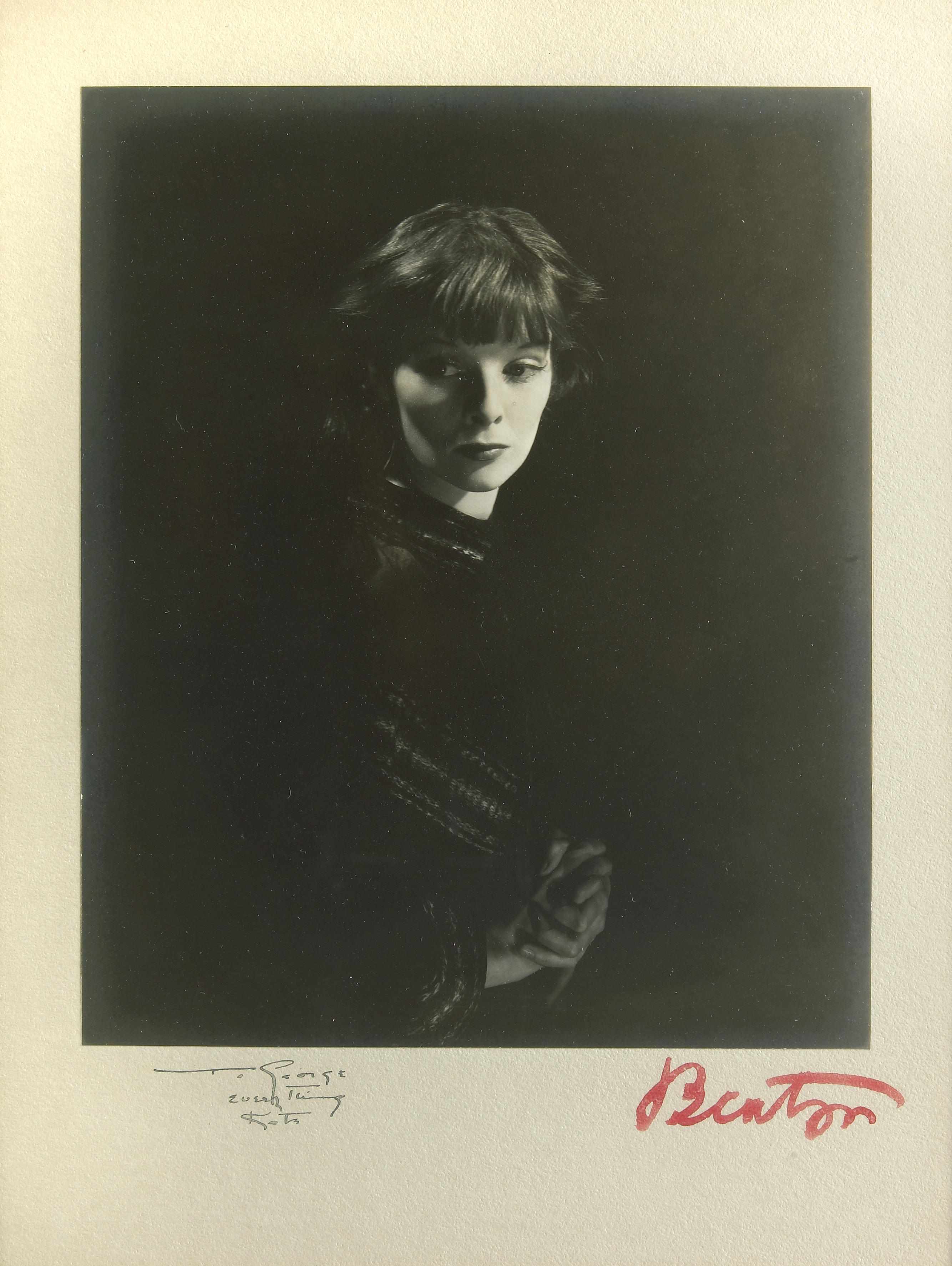 Appraisal: HEPBURN KATHARINE Photograph Signed ''Kate'' by inch silver print laid