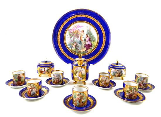 Appraisal: Royal Vienna style partial service with demitasse cups and saucers