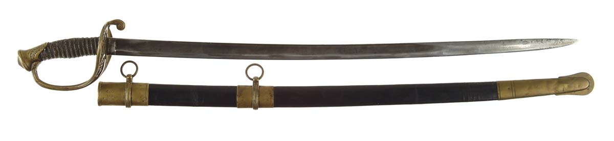 Appraisal: CIVIL WAR PRESENTATION FOOT OFFICERS SWORD - blade marked AMES