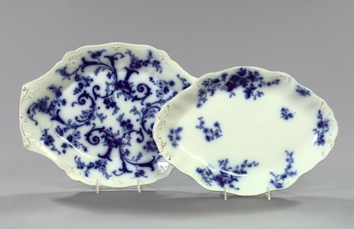 Appraisal: Two Flow Blue Platters first quarter th century one an