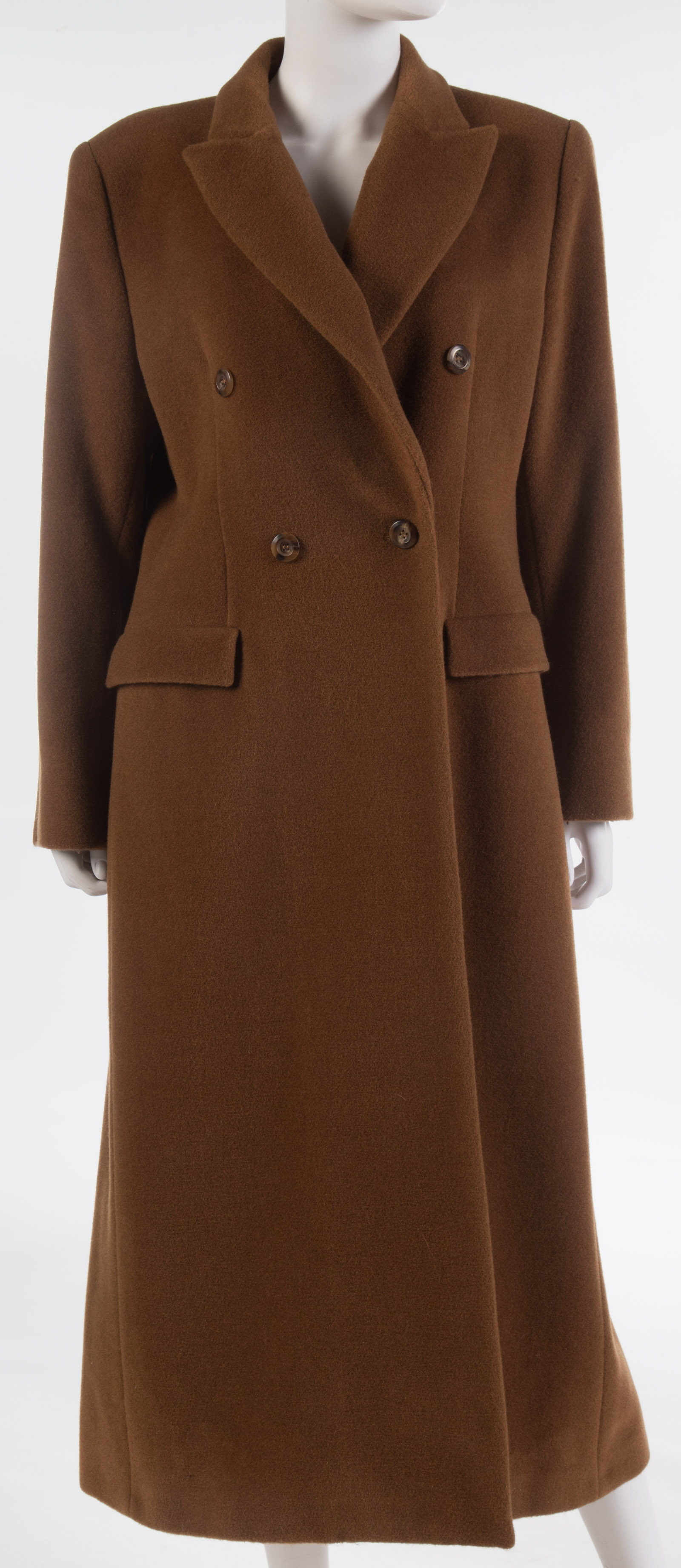 Appraisal: GIORGIO ARMANI FULL LENGTH COAT Camel and wool size