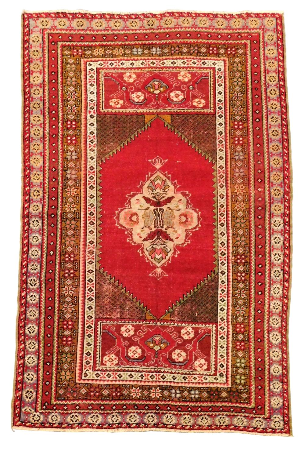 Appraisal: RUG Semi-antique Turkish Sivas ' x ' c hand-knotted wool