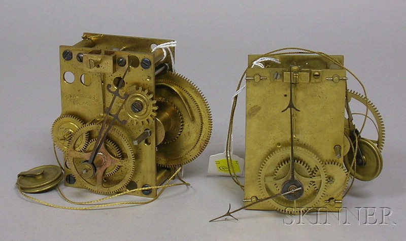 Appraisal: Two Patent Timepiece or Banjo Clock Movements E Howard Company