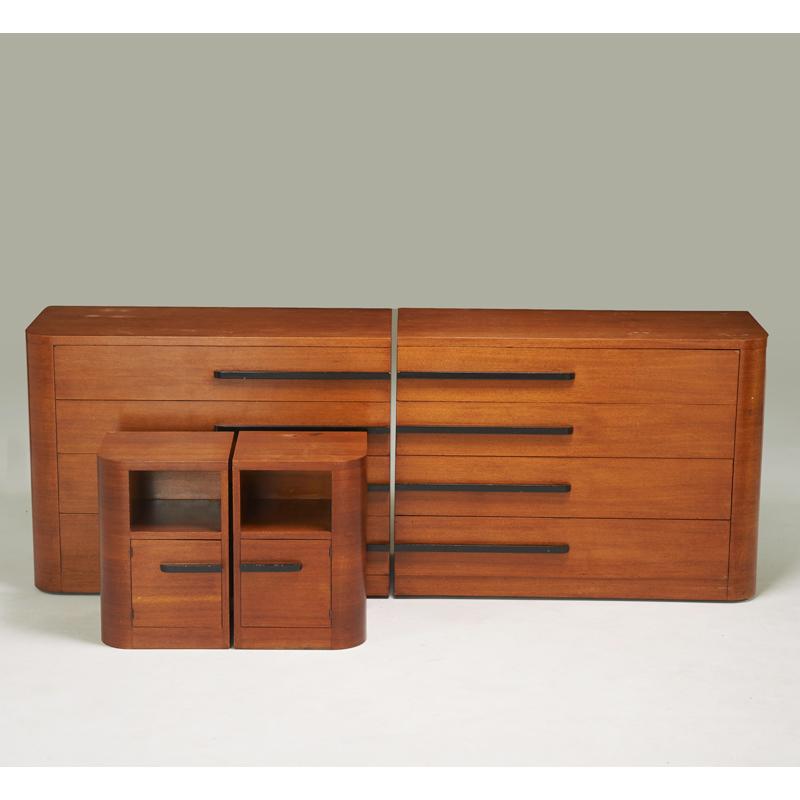 Appraisal: MODERNAGE Bedroom suite consisting of two dressers two nightstands and