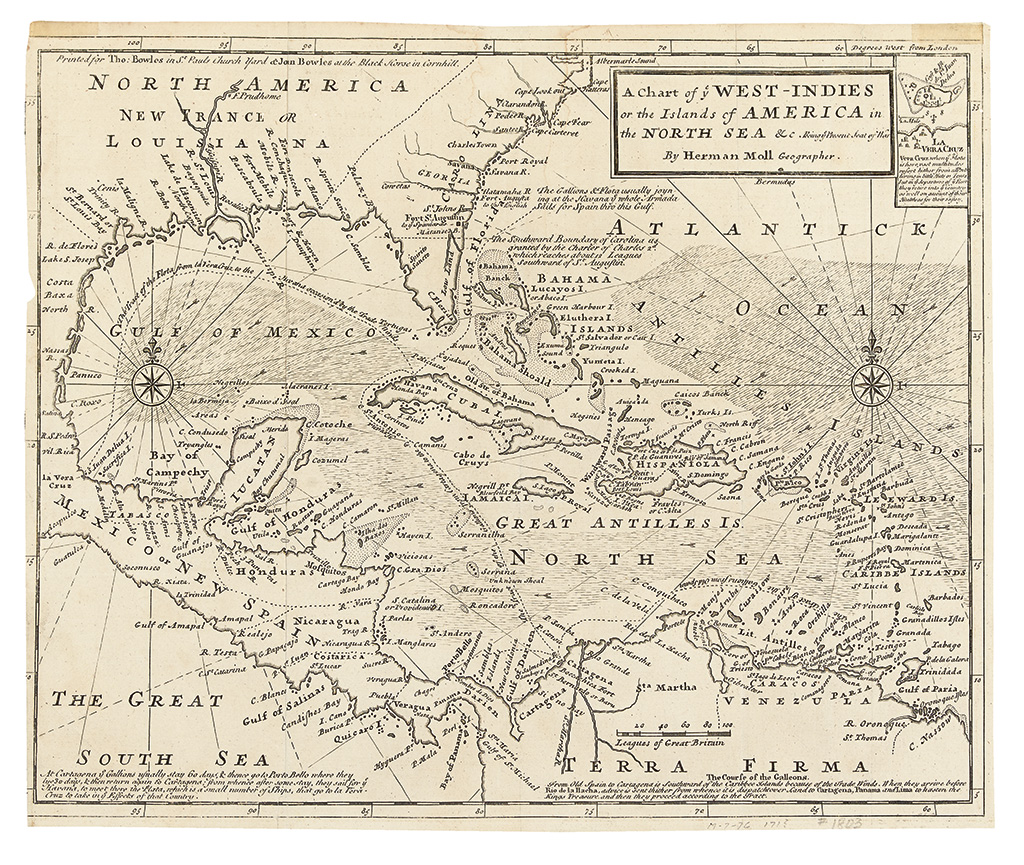 Appraisal: MOLL HERMAN A Chart of ye West-Indies or the Islands