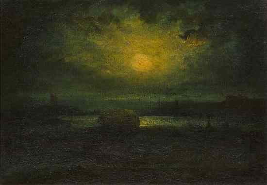 Appraisal: Hudson Mindell Kitchell American - Moonlit Night oil on canvas