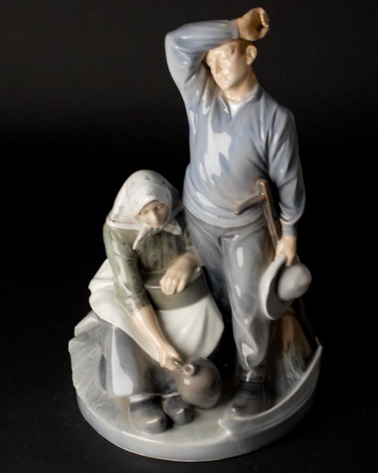 Appraisal: A Bing Grondahl Porcelain Figural Group of a farmer and