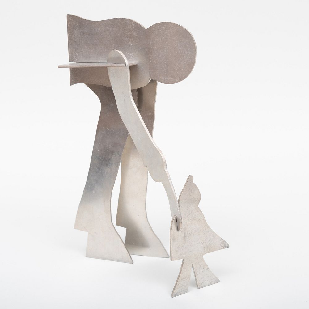 Appraisal: William King - Figure Cut steel in six pieces dated