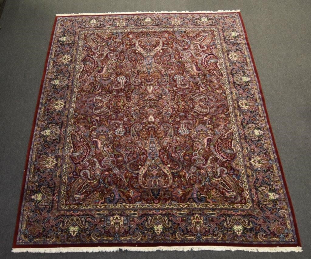 Appraisal: Room size Persian carpet th c with overall red field