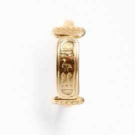 Appraisal: An ct gold Egyptian motif ring by Robert Clerc size