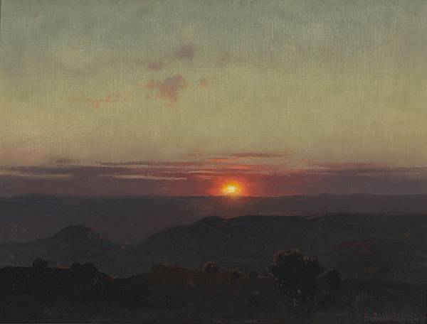 Appraisal: James Swinnerton American - 'Arizona sunset' 'Desert glow' a pair